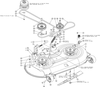 Deck Diagram and Parts List for RZT-S42KH (17ARCBDS056)(2017) Cub Cadet Lawn Tractor